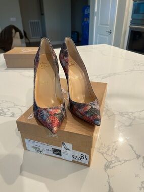 Christian Louboutin Multicolor Glitter Pointed Pumps